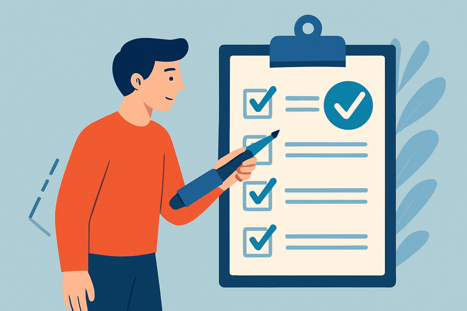 Mensch mit Anleitung